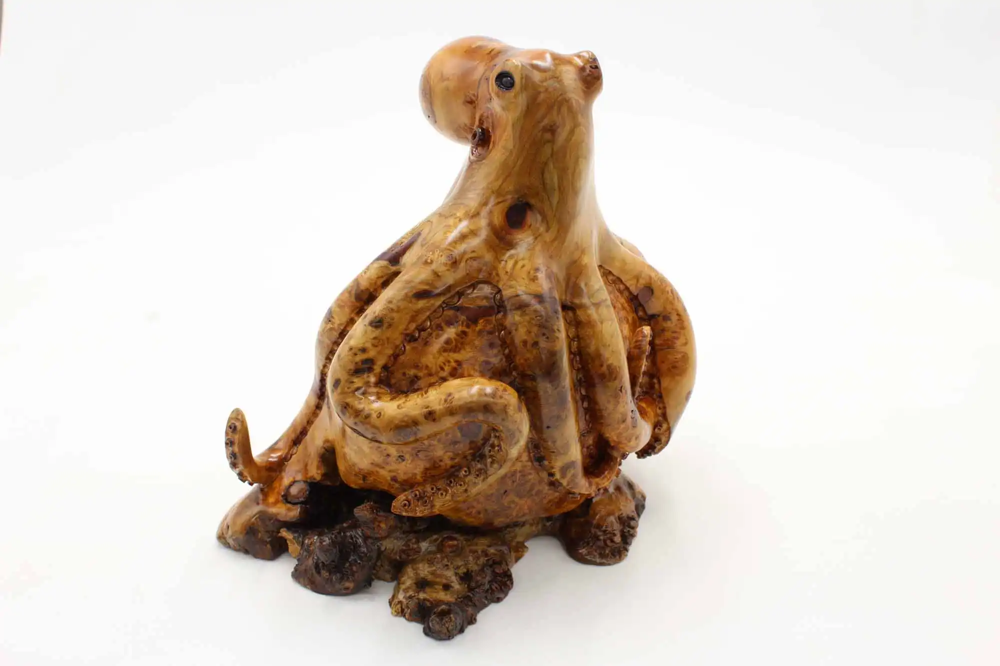 Octopus woodcarving sculpture